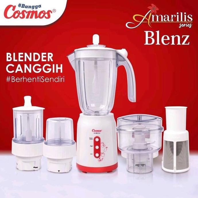 Cosmos Blender Plastik 4In1 Cb 802 Pcf / Alat Penggiling Makanan / Penggiling Bumbu Basah Dan Kering