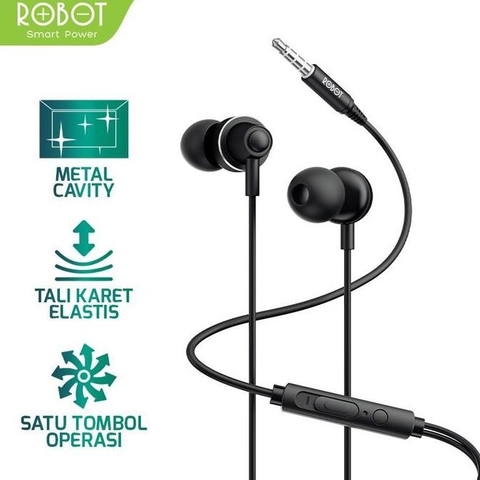 Headset Robot Re240 Dark Red Earphone Handsfree Wired Headset Earphone High Headset Gaming Headset B