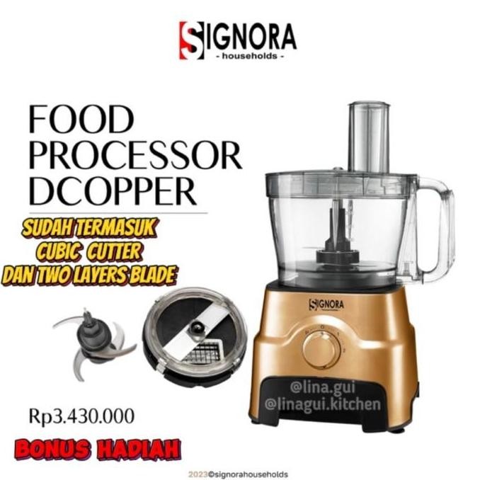 

Processor Dcopper Signora + Cubic Cutter + Two Layers Blade Co