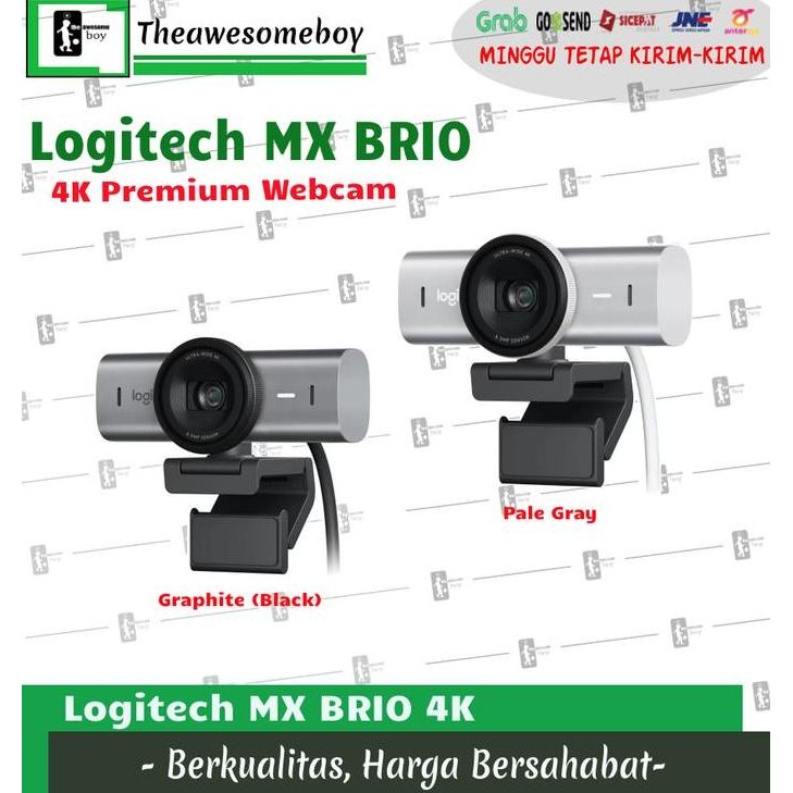 Logitech Mx Brio 4K Ultra Hd Streaming Webcam 60Fps Usb C Noise Cancelling - Black Co