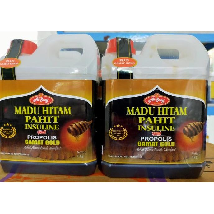 

Best Seller Paket 10Btl Madu Hitam Pahit Al-Bany Plus Gamat Gold 1Kg