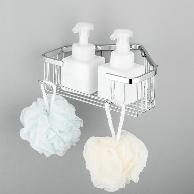 FRAP Rak Sudut Tempat Tempel Dinding Kamar Mandi Rak Toilet PS