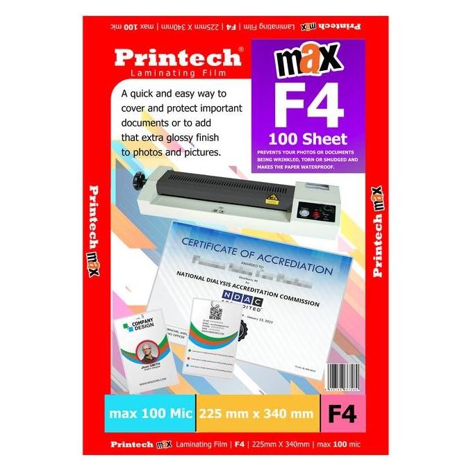 

Printech Max Laminating Film Pouch / Plastik Laminating F4 - 06007 Co