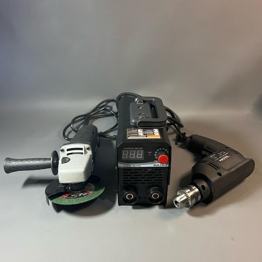 Promo Gila Gfd-6 Ellka 3In1 Mesin Las Listrik 450Watt 120A Ellka Mesin Gerinda Tangan Listrik 4Inch 