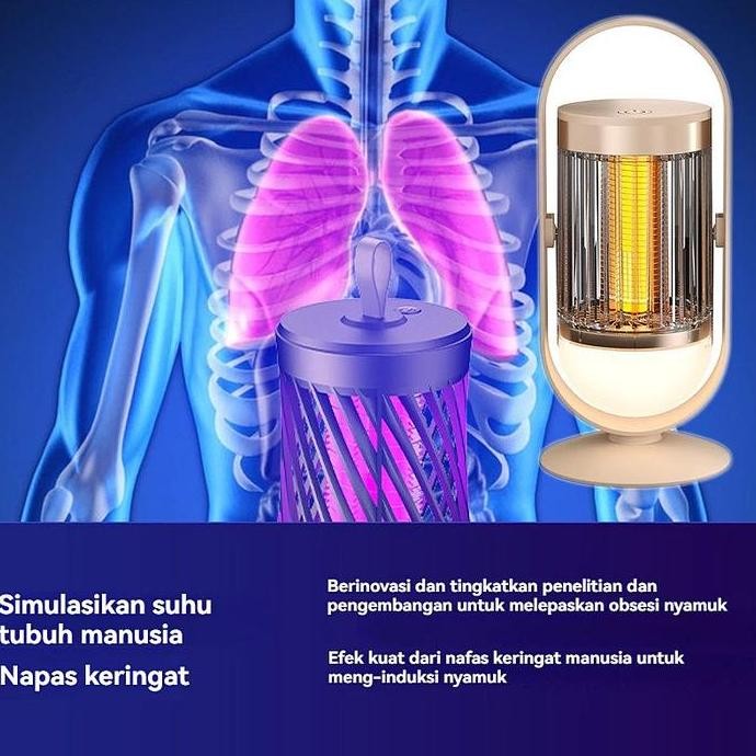 LAMPU PERANGKAP NYAMUK TERBAIK - ANTI SERANGGA & LALAT, HEMAT LISTRIK, COCOK UNTUK KAMAR & DAPUR ORI