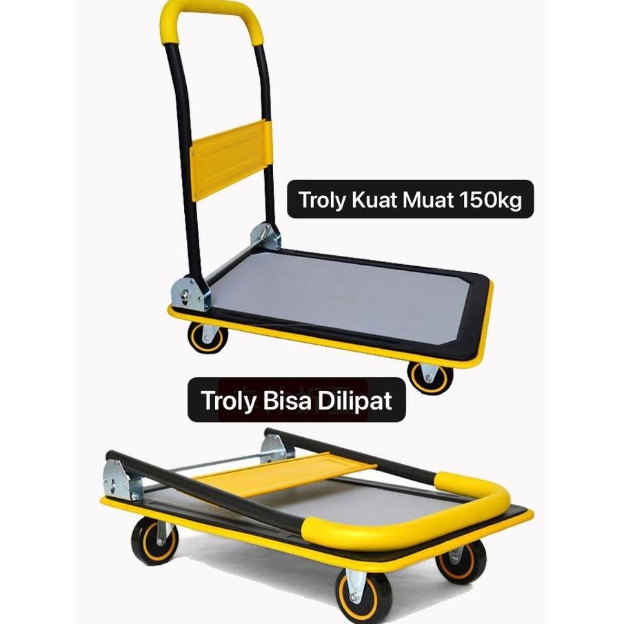 Troly Lipat Bahan Besi Tk-33 Troli Barang Serbaguna Bisa Angkut Barang Banyak Handtruck Troli Lipat