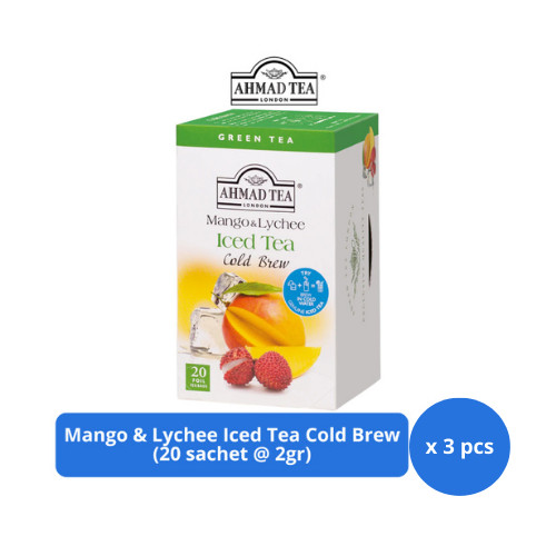 

Ahmad Tea Mango & Lychee Iced Tea Cold Brew 20s @ 2gr x 3 pcs