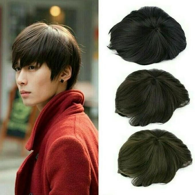 Rambut Palsu Model Gaya Korea Wig Rambut Palsu Pria Gaya Vogue