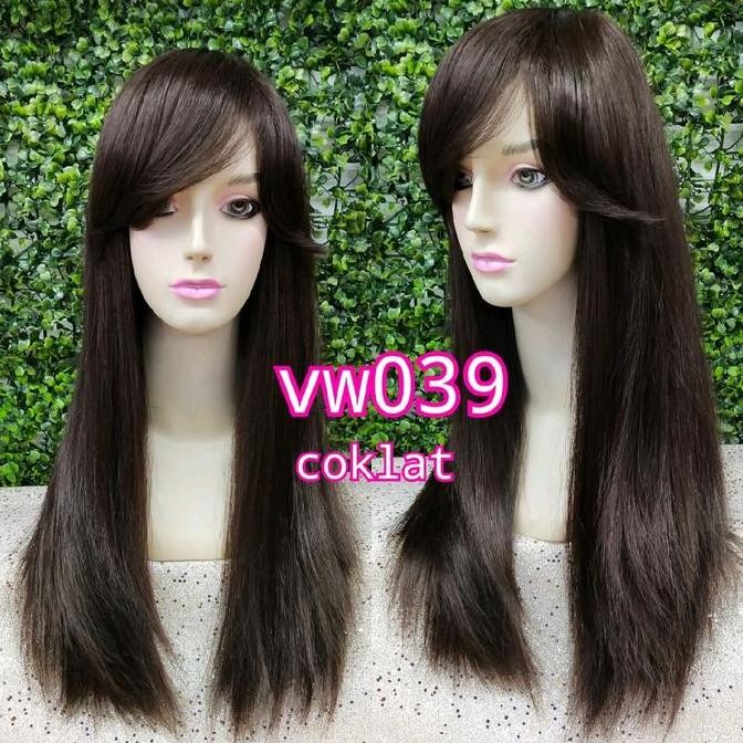 Wig Poni Rambut Palsu Wanita Dewasa Panjang 50 Cm Lurus 039 Coklat
