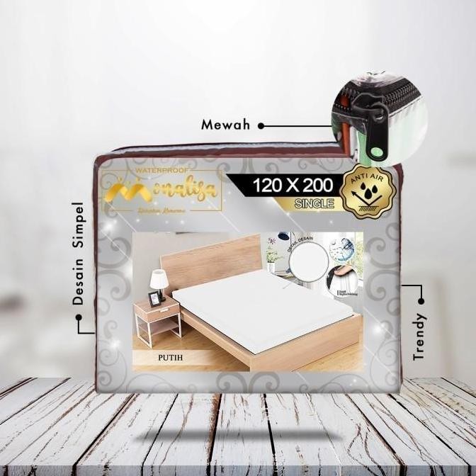 Monalisa Waterproof Sprei Uk 160/180 - Maroon