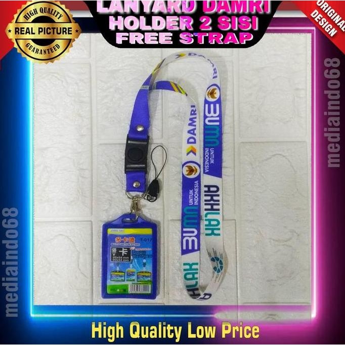 

DE190 >> Lanyard Tali Gantungan ID Card DAMRI BUMN Free Strap Tali Gantungan HP/Flashdisk
