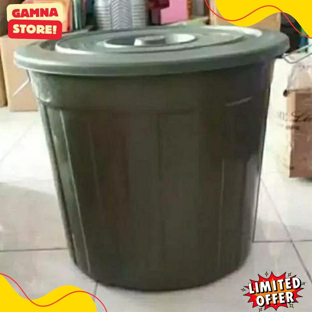 Promo Kilat Ember Plastik Warna Hitam 30 Liter Gagang Kuning Gratis Gayung
