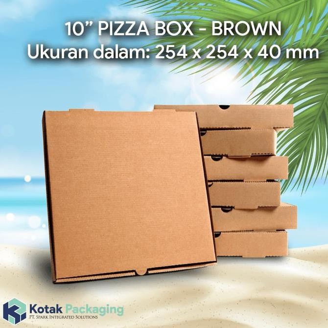 

TERLARIS - Kardus Kotak Pizza 2 x 2 x 4 Kraft Cokelat Karton Kemasan Box pitsa