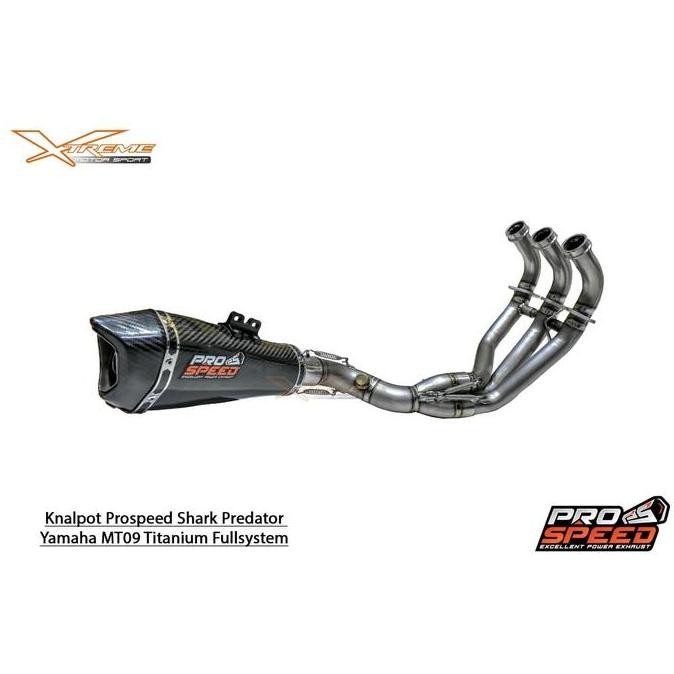 Knalpot Prospeed Shark Predator Yamaha Mt09 Titanium Fullsystem Allshop