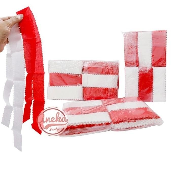 

Xct-2328 Isi 12 Kertas Krep Potong Merah Putih / Hiasan 17 Agustus / Kertas Krep Segi Hut Ri Merah Putih