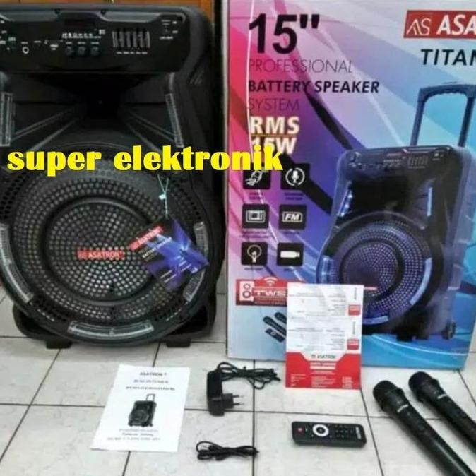 NEW SPEAKER PORTABLE MEETING ASATRON HT 8873 TITANIUM 15 INCH HT8873 MIC