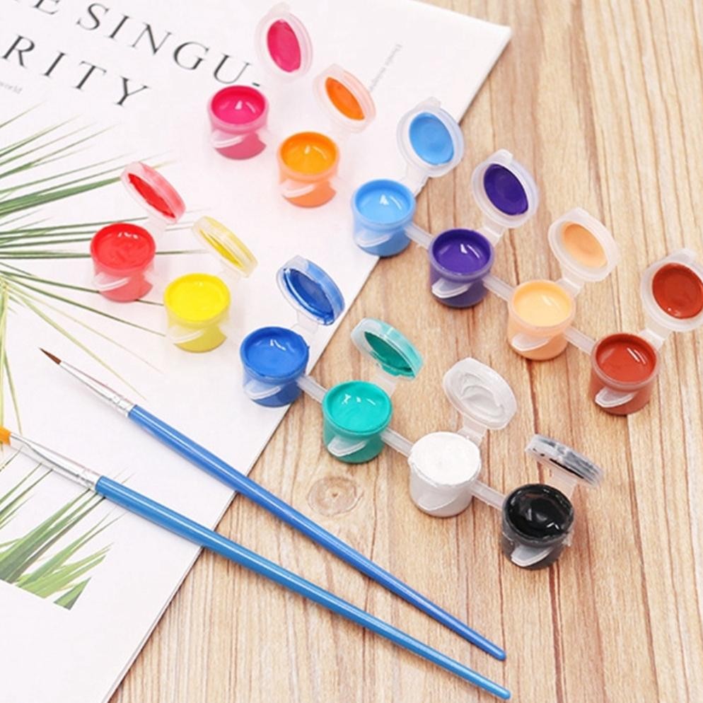 

Big Sale [Bs] Cat Lukis / Akrilik / Acrylic Paint Set 6 / 12 Warna / Cat Akrilik Kanvas Lukis Canvas Paint Acrylic Color 3 Ml Big Sale