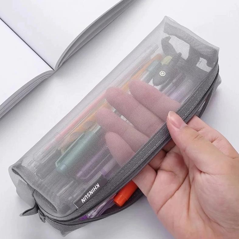 

Uy-23 Kotak Pensil Jaring Transparan, Alat Kantor, Tas Pena Siswa, Alat Tulis Portabel, Perlengkapan Sekolah