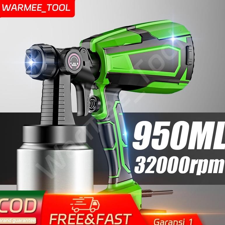 WARMEE alat cat semprot elektrik spraygun cat semprot listrik sprayer cordless spray gun spraygun aS