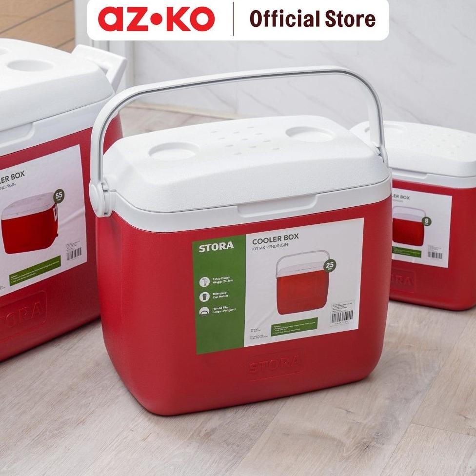 AZKO Stora 25 ltr Flip Box Pendingin Boks Pendingin Tempat Penjaga Suhu Dingin Kontainer Minuman Kot