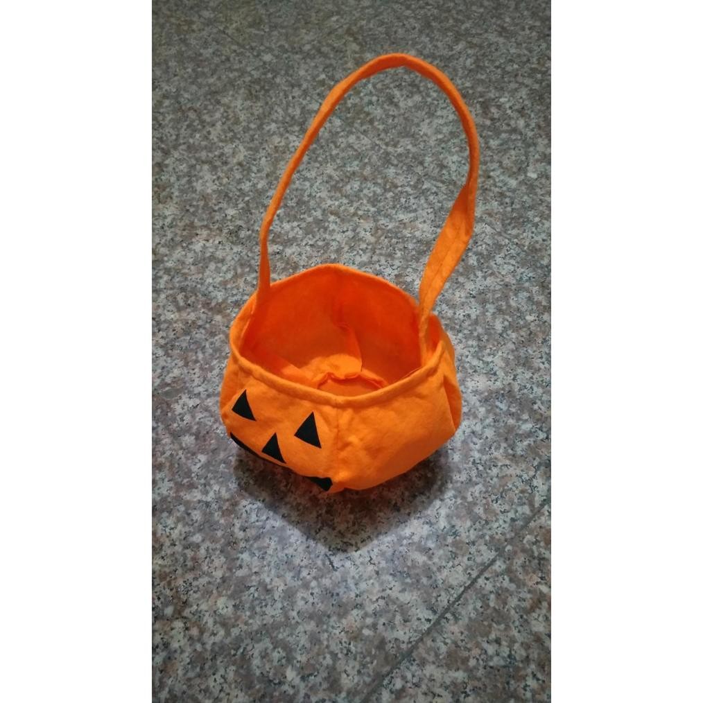 

Gh-56 Tapb Tas Halloween Pumpkin Labu Trick Or Treat Goodie Bag Flanel Gh-56
