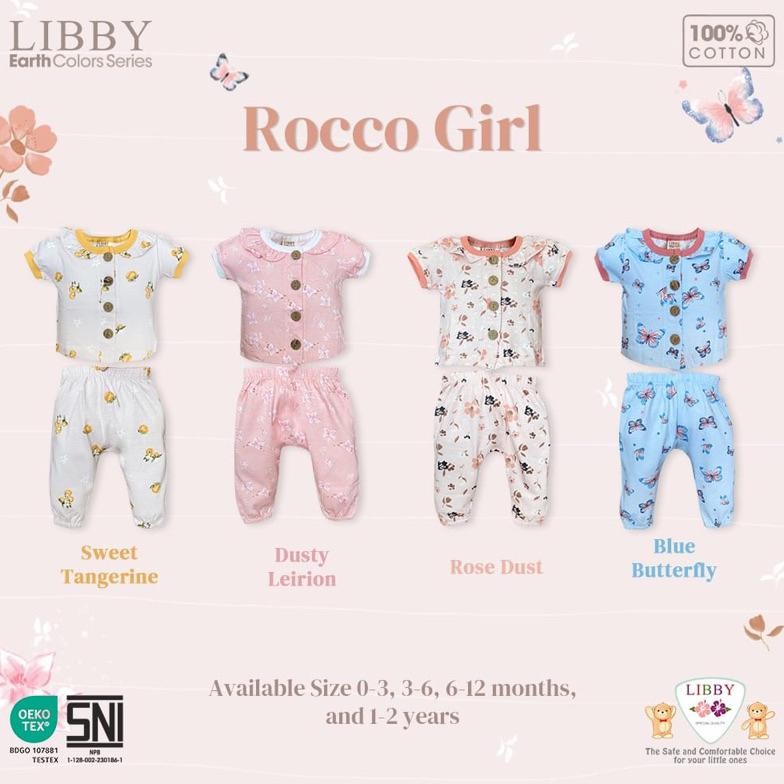 Dw-45 (( 1 Pcs )) Libby Baby | Setelan Rocco Girl Print (( Cpr )) Dw-45