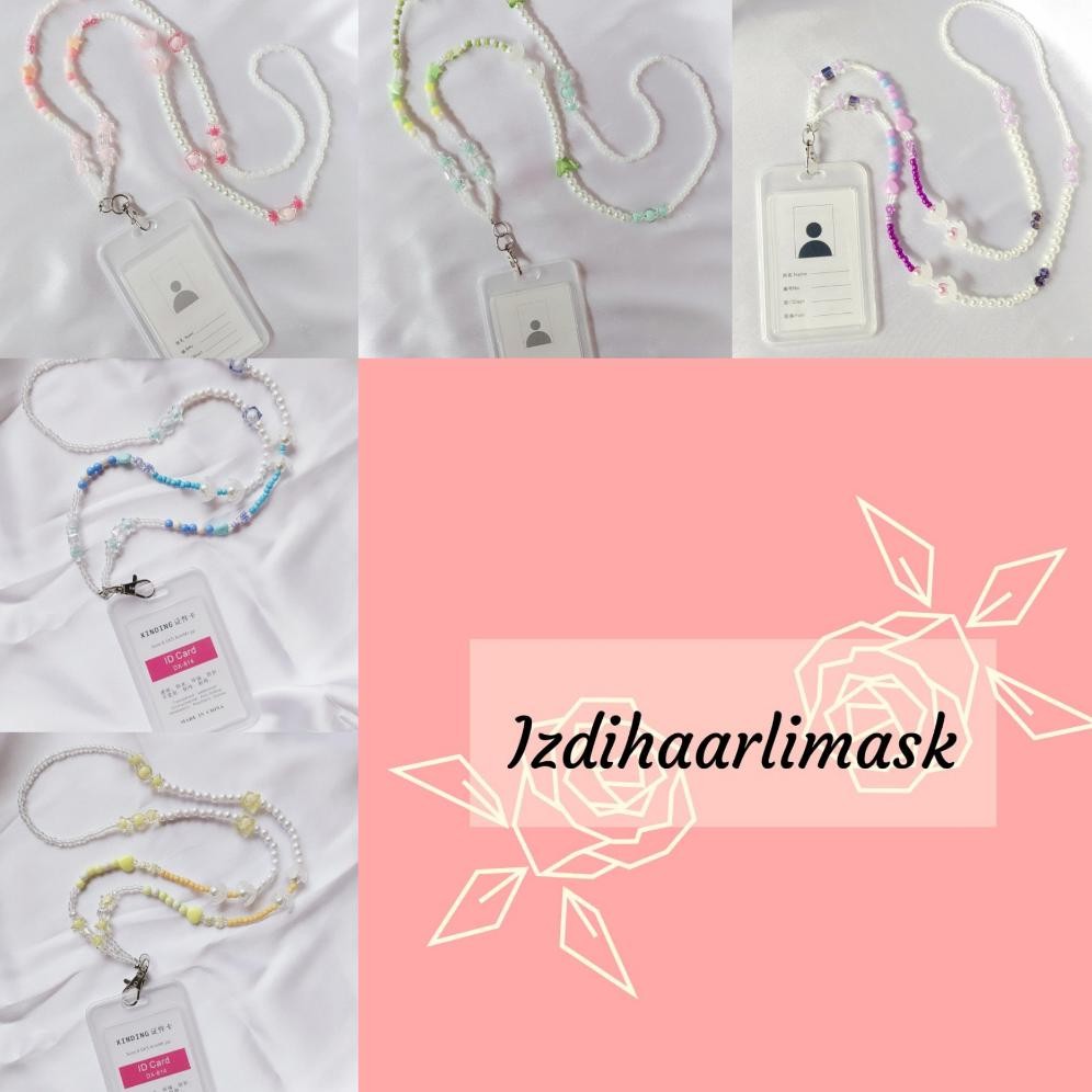 

Tg-342 " Part I " Lanyard Strap Kalung Name Tag Id Card Manik Beads | Lanyard Pod Tali Pods Cewe | Lanyard Inhaler Tg-342