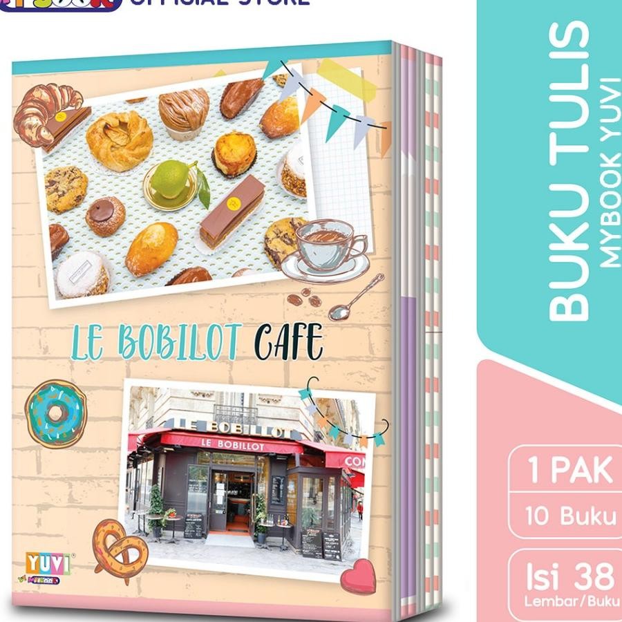 

My Book Yuvi Buku Tulis Cafe Paris 38 Lembar 10 Buku