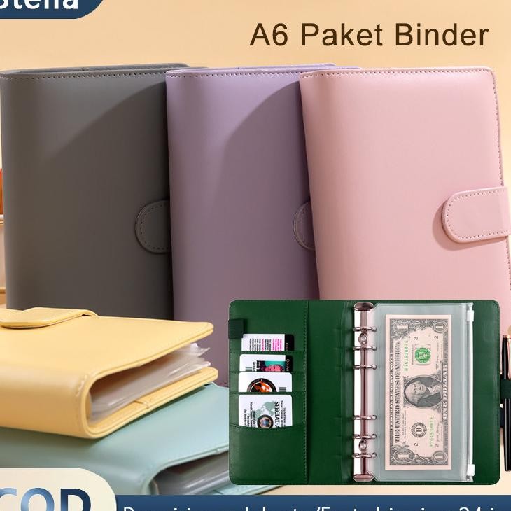

A6 Paket Binder Keuangan Lengkap Buku Catatan Keuangan Pu Tabungan Uang Saku Zip Menabung Sinking Fund Seru Gemarnabung