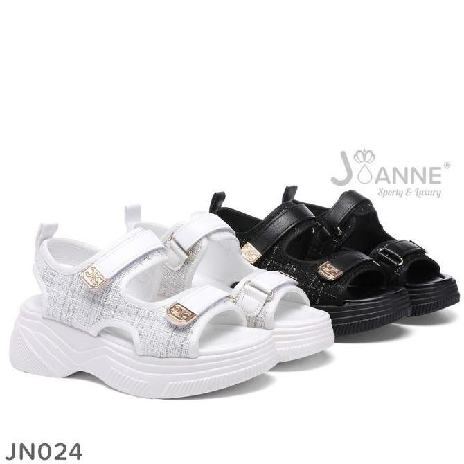 

JOANNE HighSole Sandals Shoes Black Sepatu Wanita JN024 Black CS