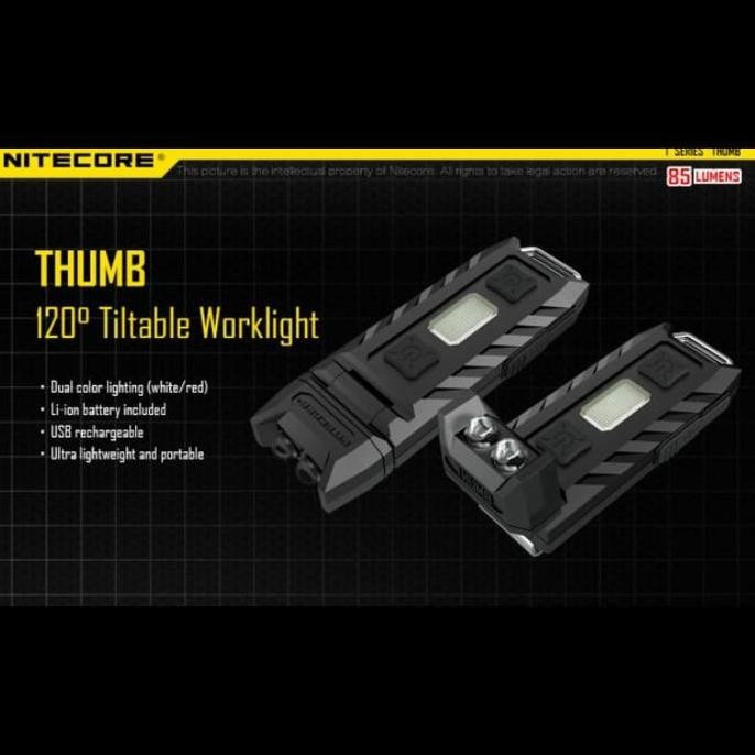 BEBAS ONGKIR - Worklight Nitecore THUMB 85 Lumens