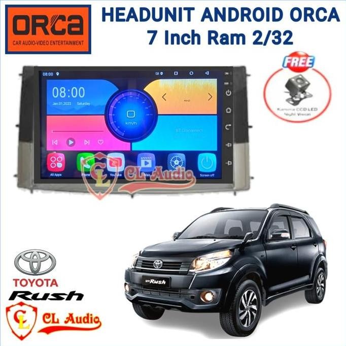 BEBAS ONGKIR - Head Unit Android Orca 7 Inch OEM Rush/Terios Soket Pnp