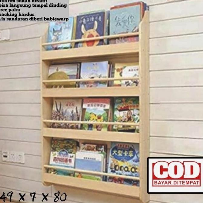 rak buku / rak buku dinding / rak buku tempel dinding / rak bumbu /