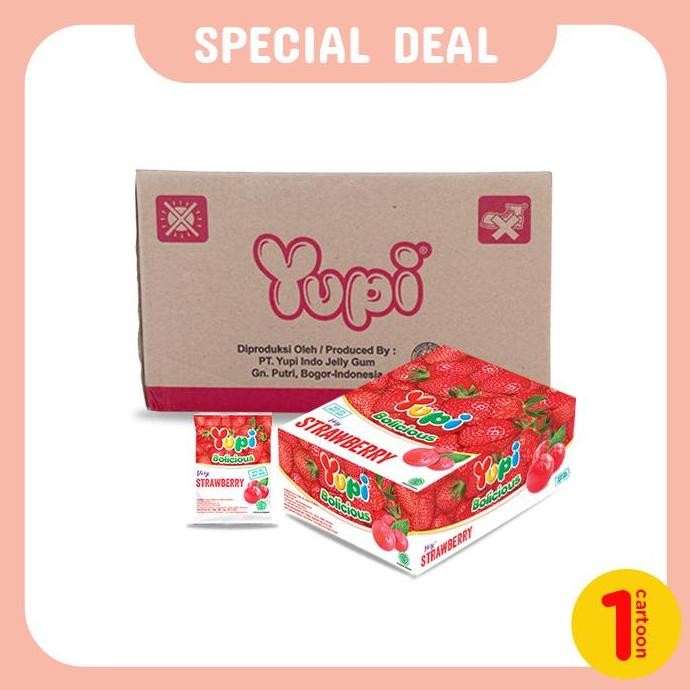 

Grosir Yupi Bolicious Strawberry Carton