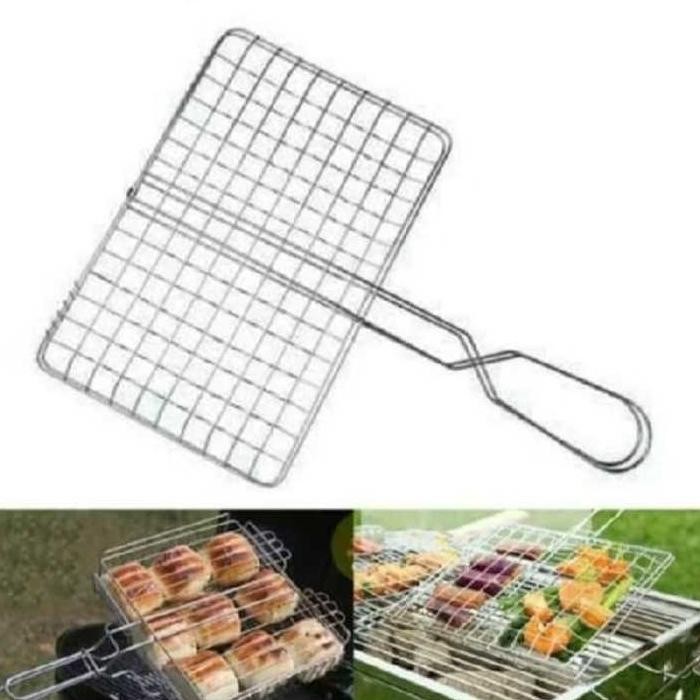 Bisa Cod Panggangan Ikan Jumbo Jepit Stainless Jepitan Panggang / Penjepit Ikan Bakar Stainless ||