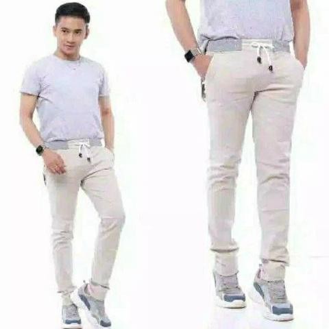 [Kecil Celana Chinos Cowok Panjang Karet Pinggang Rip Kolor Bahan Stret Melar Tt60