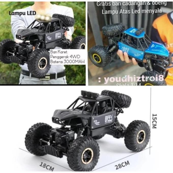 Mainan Anak Mobil Remot Rc Tank Militer Besar Mainan Remote Control Baterai