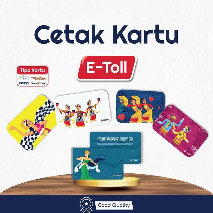 Promo Cetak EToll CustomEtoll 1 Sisi/2 Sisi Custom (Brizzi/Flash/E-Money) COD