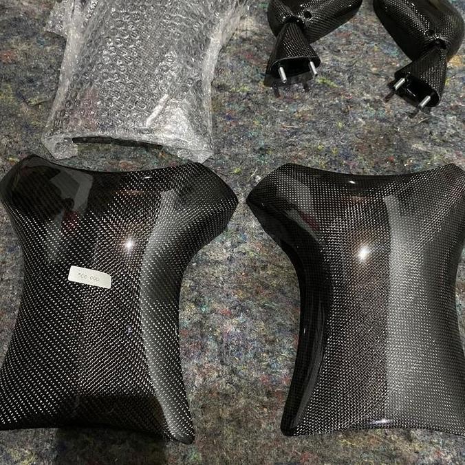 TERMURAH - tangpad carbon ninja rr + tutup shcok carbon tyga