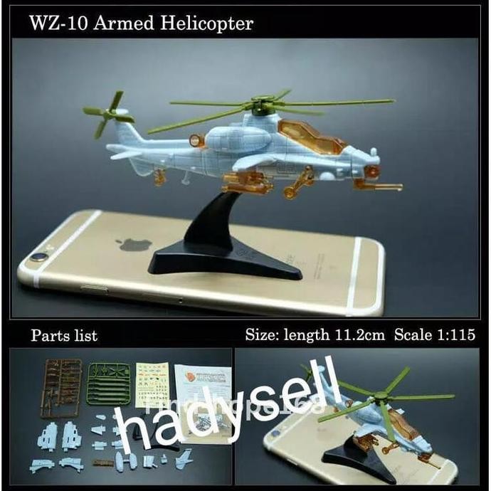 4D Mainan Pesawat Puzzle Wz-10 Armed Helicopter