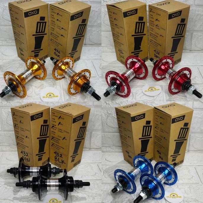 Promo Hub Bearing 36H OXO HB432 Alloy Sepeda BMX 20 Rims Lubang Jari 36 Hole Double Drat Gir Freewhe