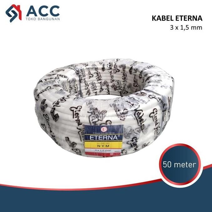 Kabel Eterna Nym 3X1.5 50M Kabel Listrik Eterna 3X1.5 1 Roll 50 Meter Allshop