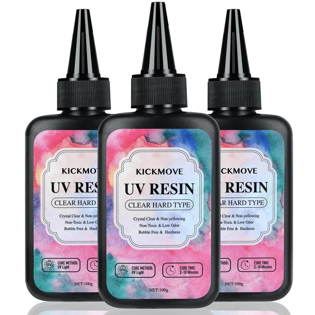 

300G Uv Resin Clear,Hard,Upgraded Crystal Clear Epoxy Resin Up Premixed Uv Cure Resin For Craft Jewelry Making