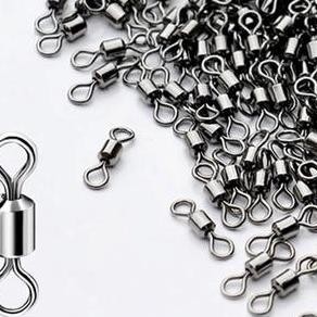 10Pcs- 1 Bungkus Kili Pancing Bentuk Angka 8 Bahan Stainless Steel Rolling Swivel Anti Karat #5 #8 A
