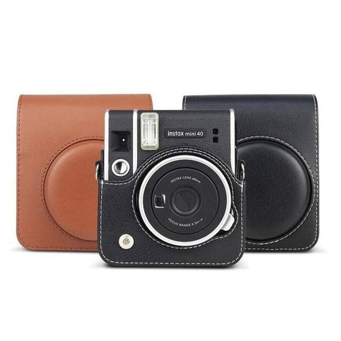 TERMURAH - Leather Bag Kamera Fujifilm Instax Mini 40 Tas Case Instax Mini 40