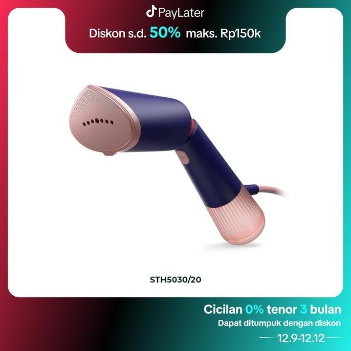TERLARIS - New Philips Handheld Steamer 5000 Series - STH5030/20 Biru - Setrika Uap Listrik Paling F