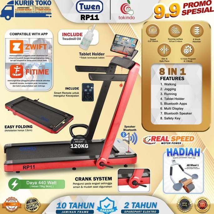 TWEN RP11 Treadmil Listrik Treadmil Portable Treadmil Walking Pad Treadmill Running Pad Treadmill Mu