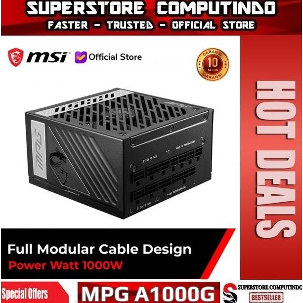 TERBARU - PSU MSI MPG A1000G Modular 1000Watt 80+ Gold / MSI MPG A1000G
