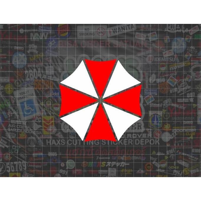 Cutting Sticker Logo Umbrella Corporation Ukuran 10 Cm Untuk Mobil Mot