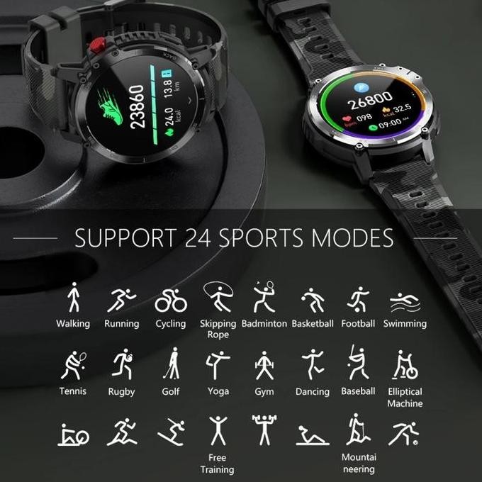 TERMURAH - Skmei C22 Jam Pintar Pria Sport Smartwatch Olahraga Memori 4G +400 mAhC